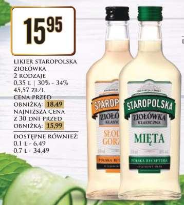 LIKIER STAROPOLSKA ZIOŁÓWKA