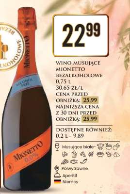 Wino Musujące Mionetto Bezalkoholowe