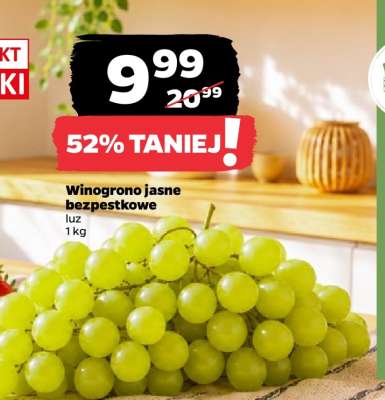 Winogrono jasne bezpestkowe luz
