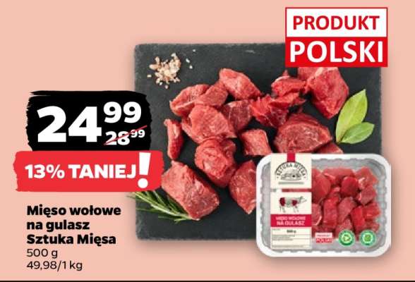 Mięso wołowe na gulasz Sztuka Mięsa