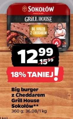 Big burger z cheddarem Grill House Sokołów