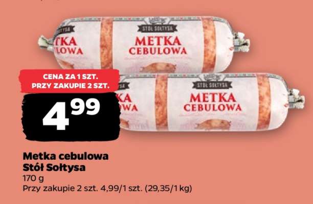 Metka cebulowa Stół Sołtysa