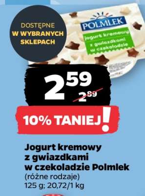 Jogurt kremowy z gwiazdkami w czekoladzie Polmlek