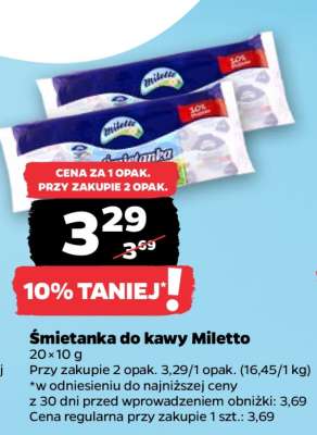 Śmietanka do kawy Miletto