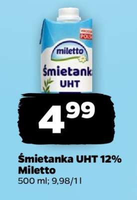 Śmietanka UHT 12% Miletto