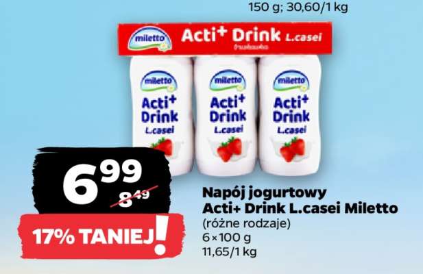 Napój jogurtowy Acti+ Drink L.casei Miletto