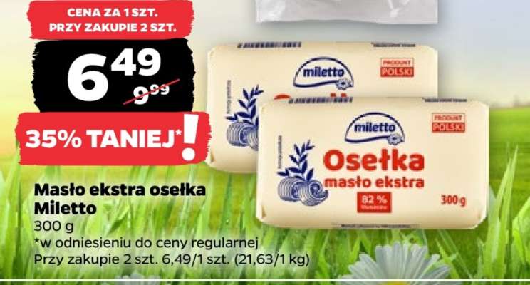 Masło ekstra osełka Miletto
