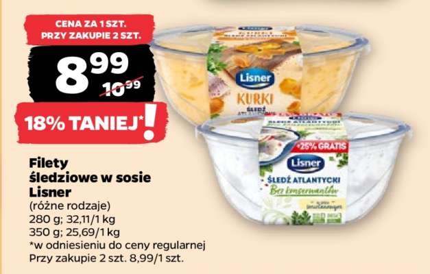 Filety śledziowe w sosie Lisner