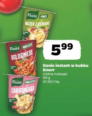 Danie instant w kubku Knorr