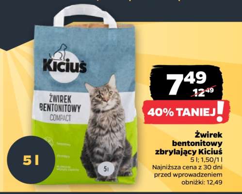 Żwirek bentonitowy zbrylający Kiciuś