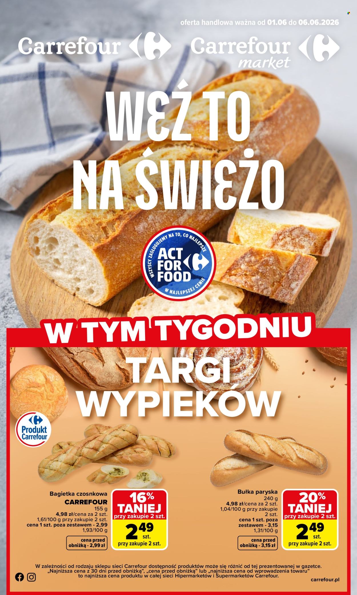 Leták Carrefour - 1.6.2026 - 6.6.2026. Strana 1