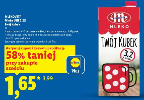 Mlekovita Mleko UHT 3,2% Twój Kubek