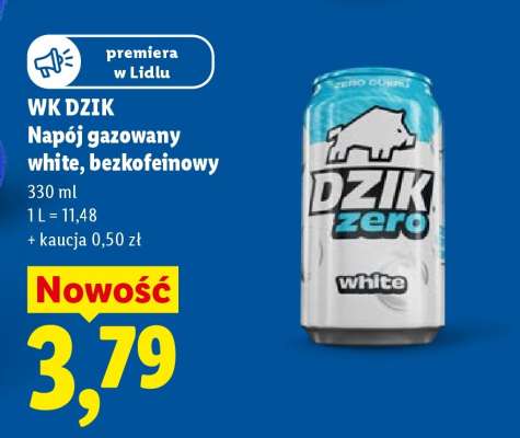 WK DZIK Napój gazowany white, bezkofeinowy