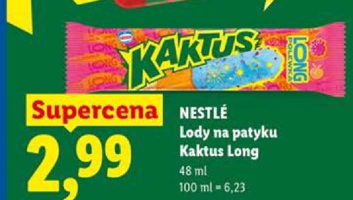 NESTLÉ Lody na patyku Kaktus Long