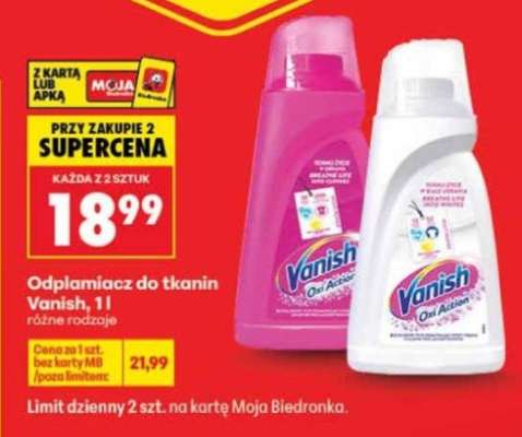 Odplamiacz do tkanin Vanish, 1l