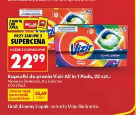 Kapsułki do prania Vizir All in 1 Pods, 22 szt.