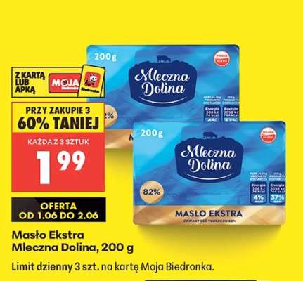 Masło Ekstra Mleczna Dolina 200 g