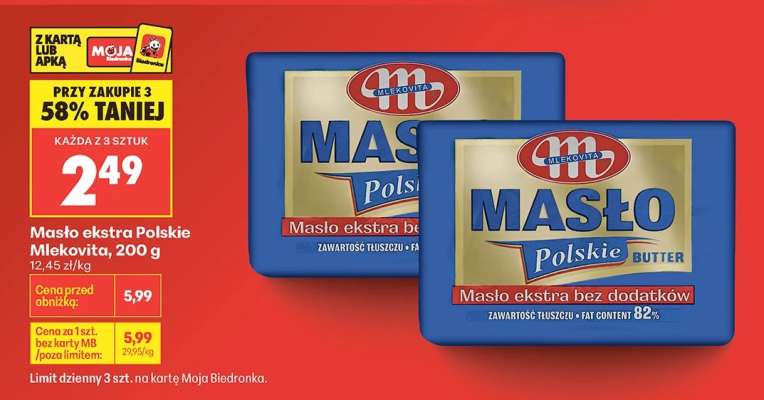 Masło Ekstra Polskie Mlekovita , 200 g