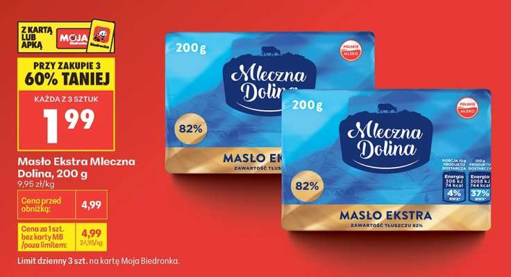 Masło Ekstra Mleczna Dolina 200 g