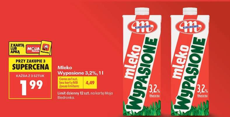 Mleko Wypasione 3,2%, 1l
