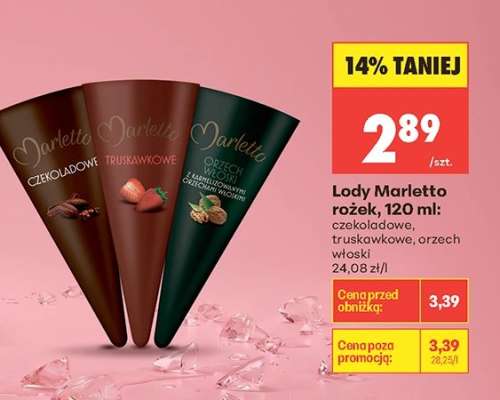 Lody Marletto rożek 120 ml