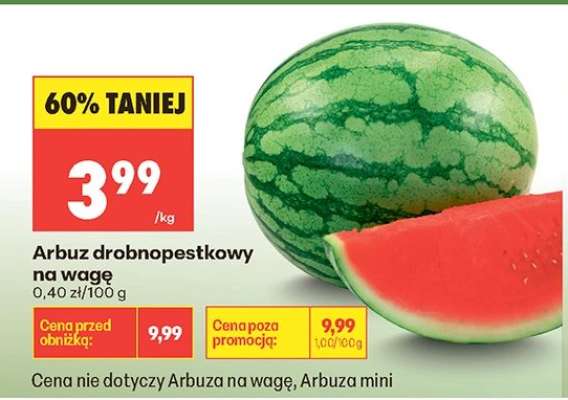 Arbuz drobnonpestkowy na wagę