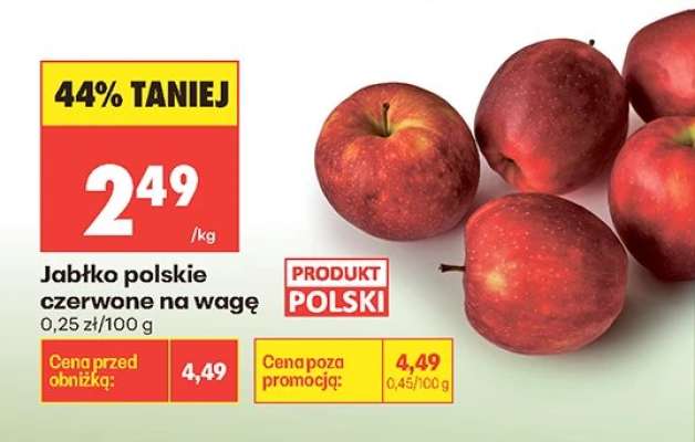 Jabłko polskie czerwone na wage