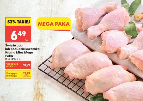 świeże udo lub podudzie kurczaka Kraina Mięs Mega Paka
