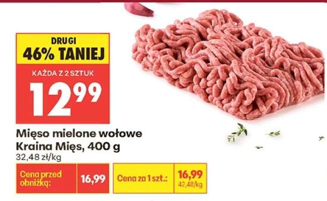 Mięso mielone wołowe Kraina Mięs , 400 g