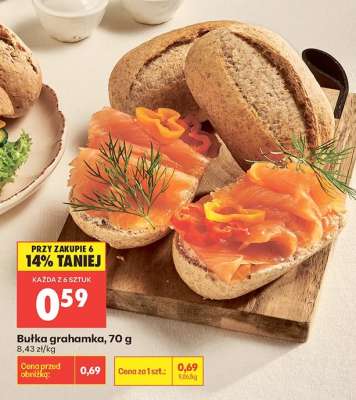 bułka grahamka
 70 g
