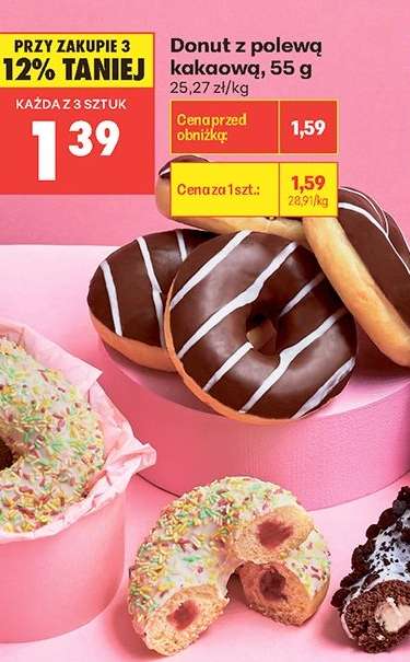 Donut z polewą kakaową, 55 g