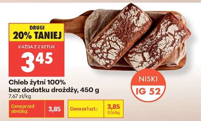 Chleb żytni 100 % bez dodatku drożdży 450 g