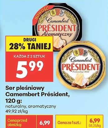 Ser pleśniowy Camembert President, 120 g