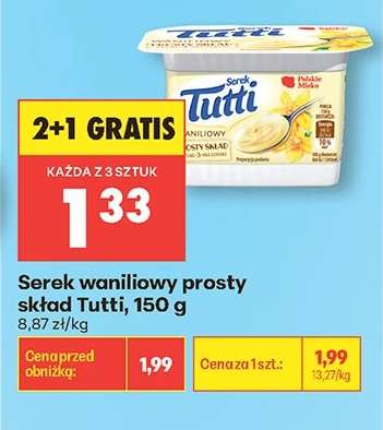 Serek waniliowy prosty skład Tutti 150 g