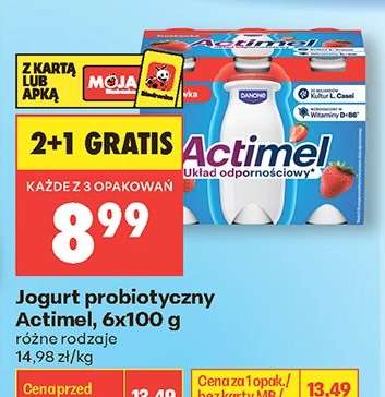 Jogurt probiotyczny Actimel, 6x100 g