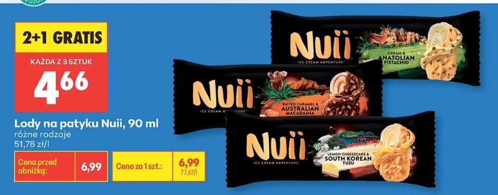 Lody na patyku Nuii, 90 ml