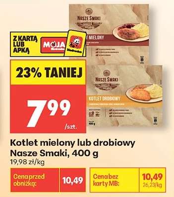 Kotlet mielony lub drobiowy Nasze Smaki, 400 g