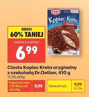 Ciasto Kopiec Kreta oryginalny z czekoladą Dr.Oetker, 410 g