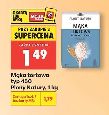 Mąka tortowa typ 450 Plony Natury, 1 kg