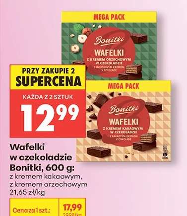 Wafelki w czekoladzie Bonitki, 600 g