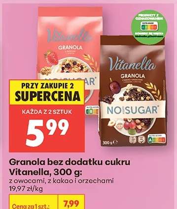 Granola bez dodatku cukru Vitanella, 300 g