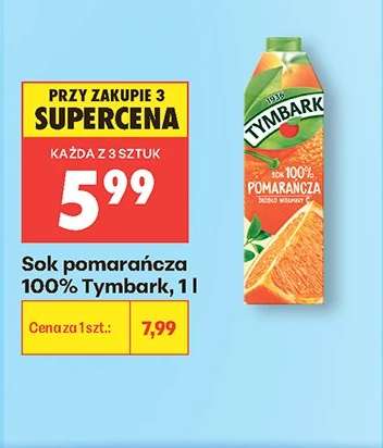 Sok pomarańcza 100% Tymbark, 1 l
