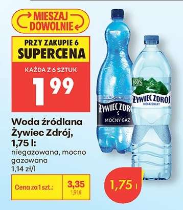 Woda źródlana Żywiec Zdrój, 1,75 l