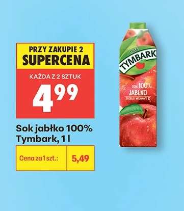 Sok jabłko 100% Tymbark, 1 l