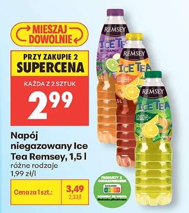 Napój niegazowany Ice Tea Remsey, 1,5 l