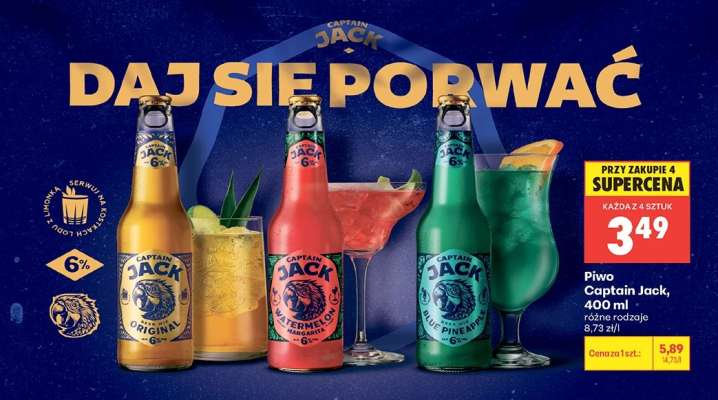 Piwo Captain Jack, 400 ml