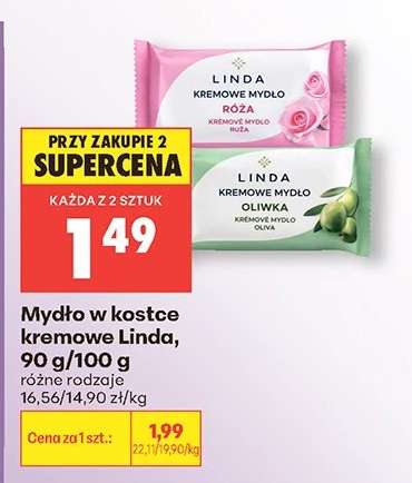 Mydło w kostce kremowe Linda, 90 g/100 g