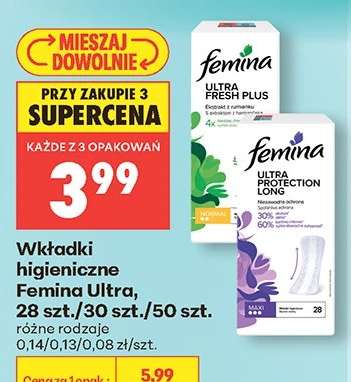 Wkładki higieniczne Femina Ultra, 28 szt./30 szt./50 szt.