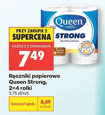 Ręczniki papierowe Queen Strong, 2=4 rolki