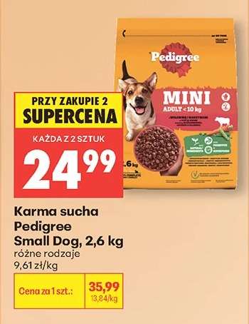 Karma sucha Pedigree Small Dog, 2,6 kg